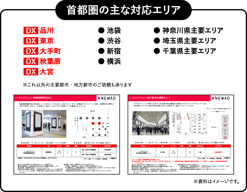 首都圏の主な対応エリア